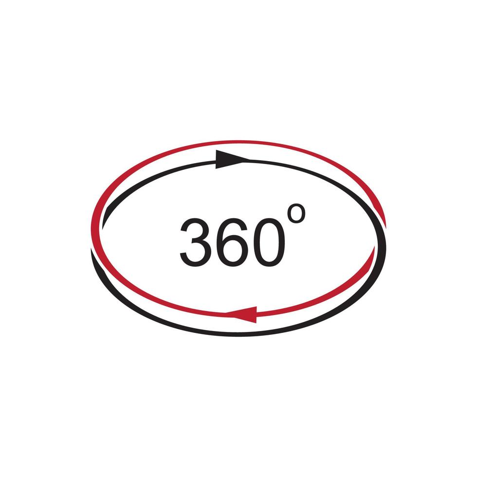 Logo de 360 grados vector