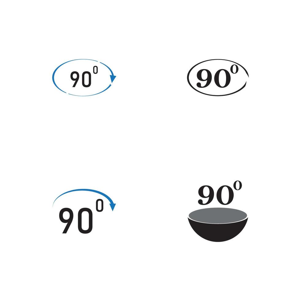 Angle 90 degrees sign icon. Geometry math symbol. Right angle. Classic flat icon. Colored circles. Vector