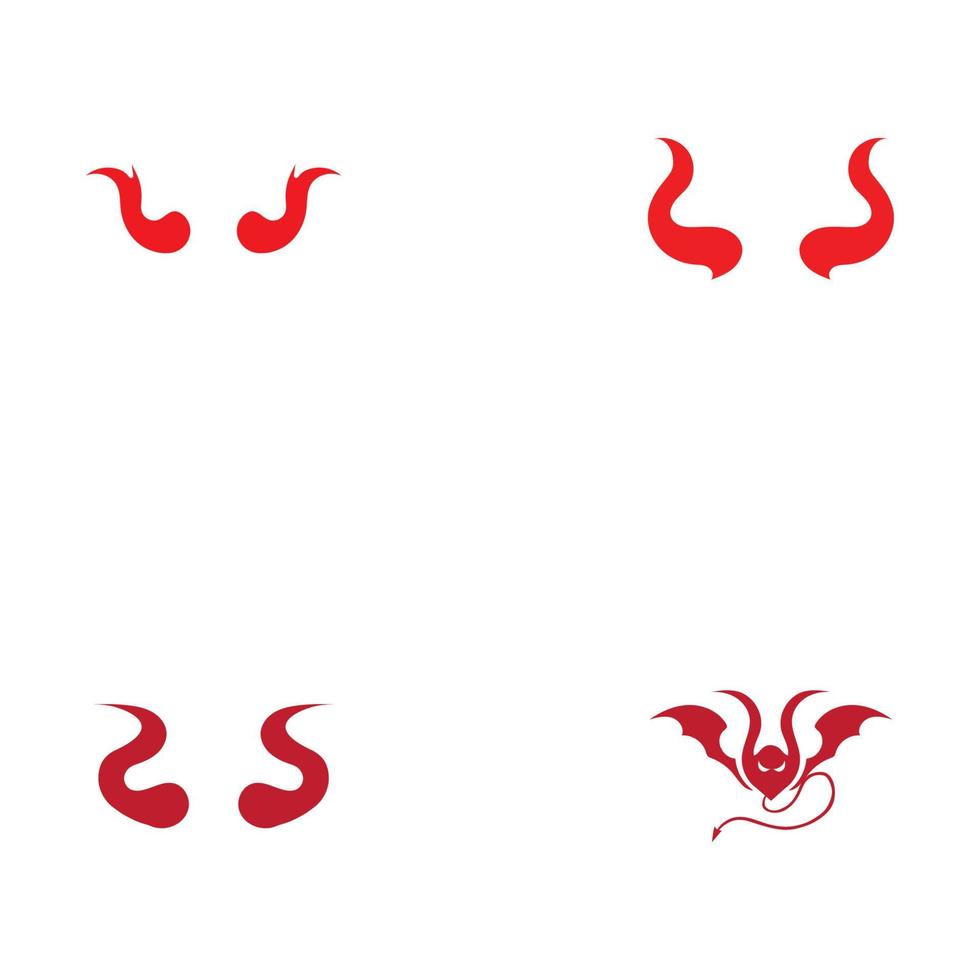 Devil horn Vector icon design illustration Template
