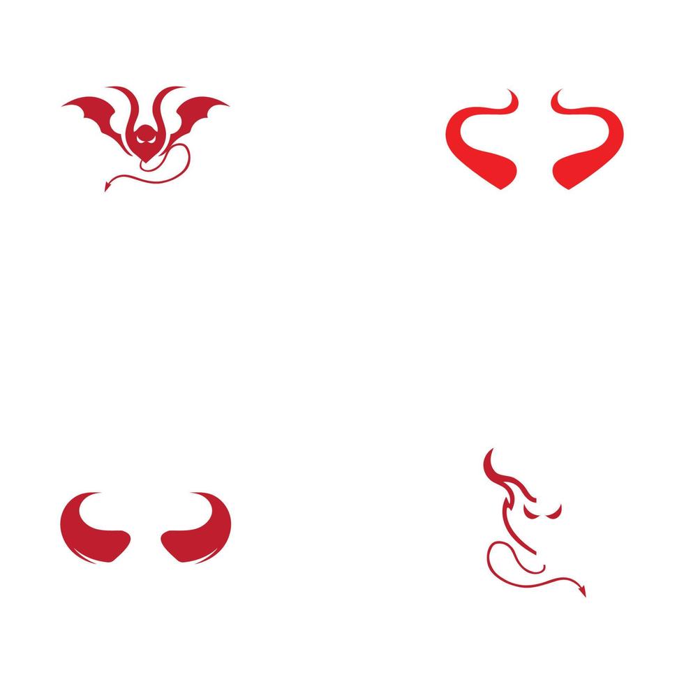 Devil horn Vector icon design illustration Template