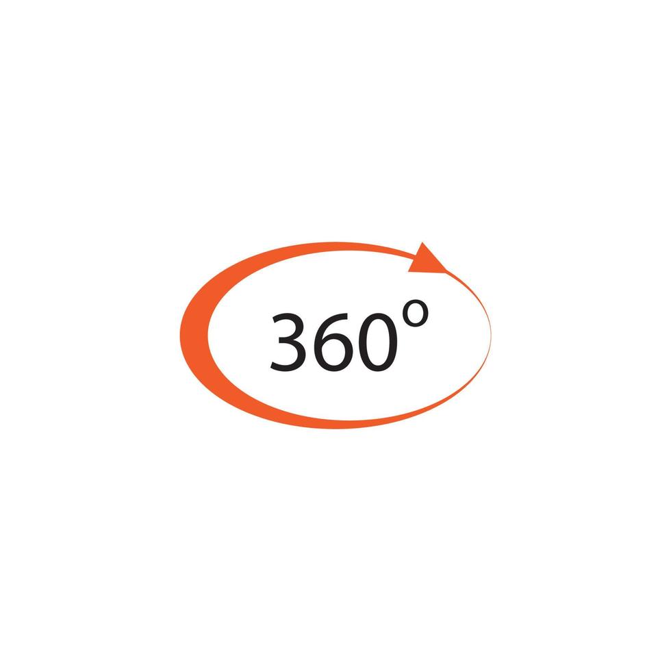 Logo de 360 grados vector