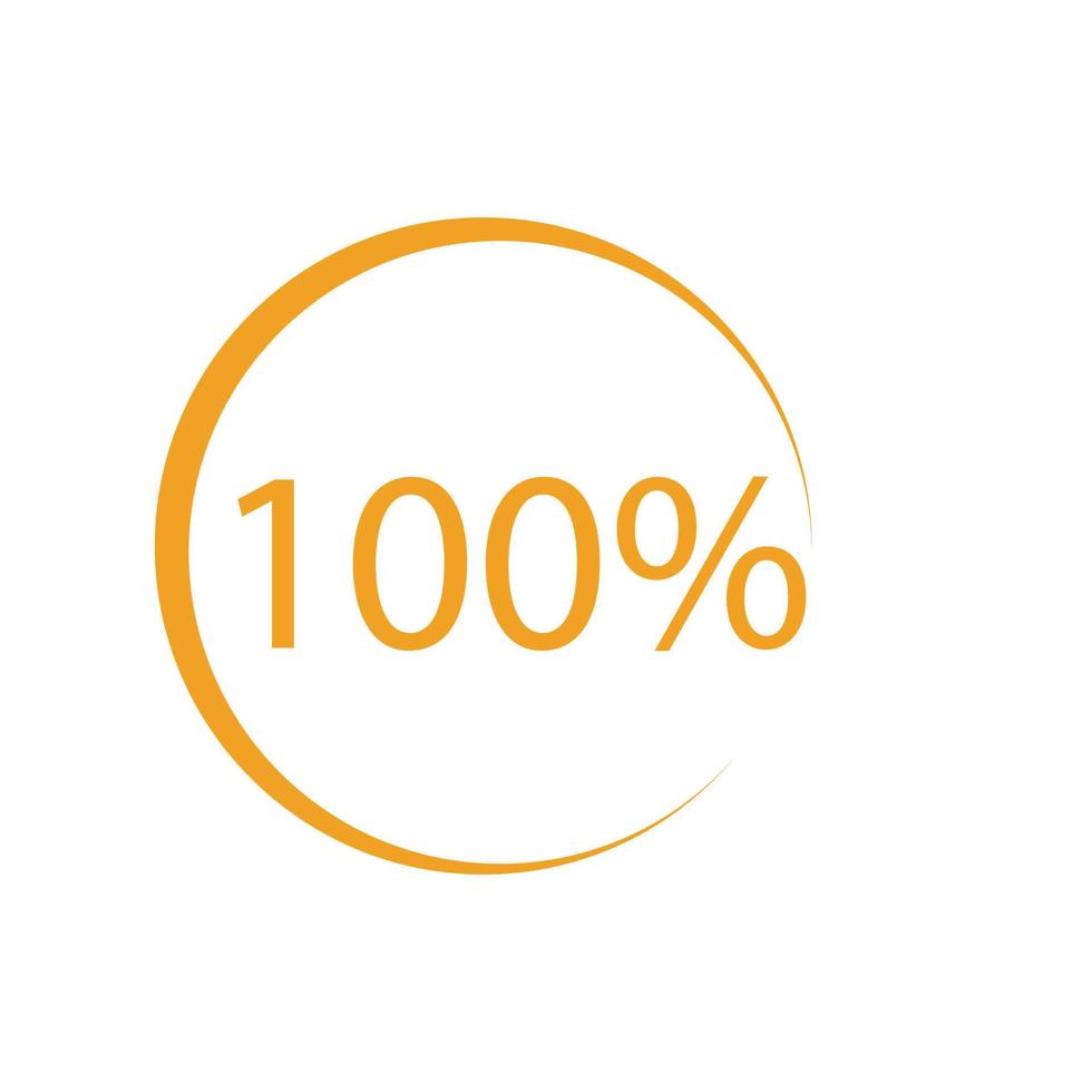 100 percent icon vector illustration design template