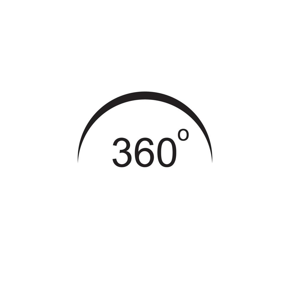 360 Degrees icon vector design template