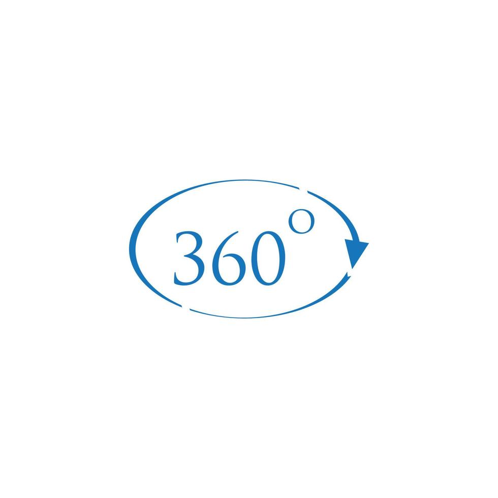 360 Degrees icon vector design template
