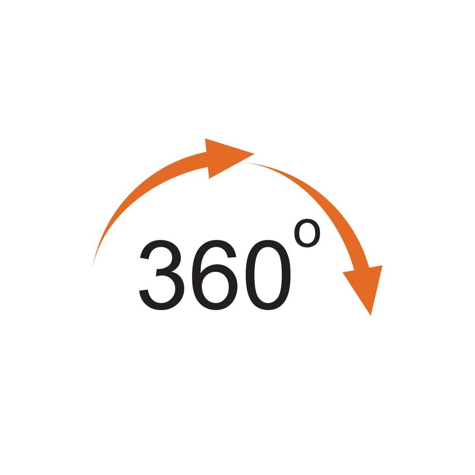 360 Degrees icon vector design template