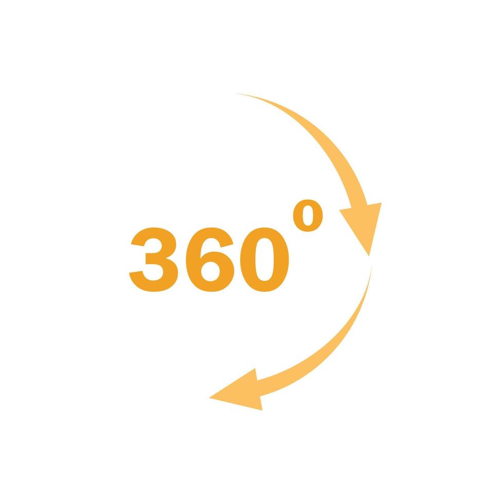 360 Degrees icon vector design template