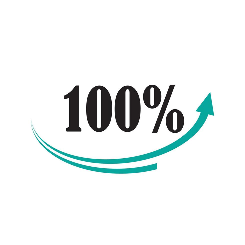 100 percent icon vector illustration design template