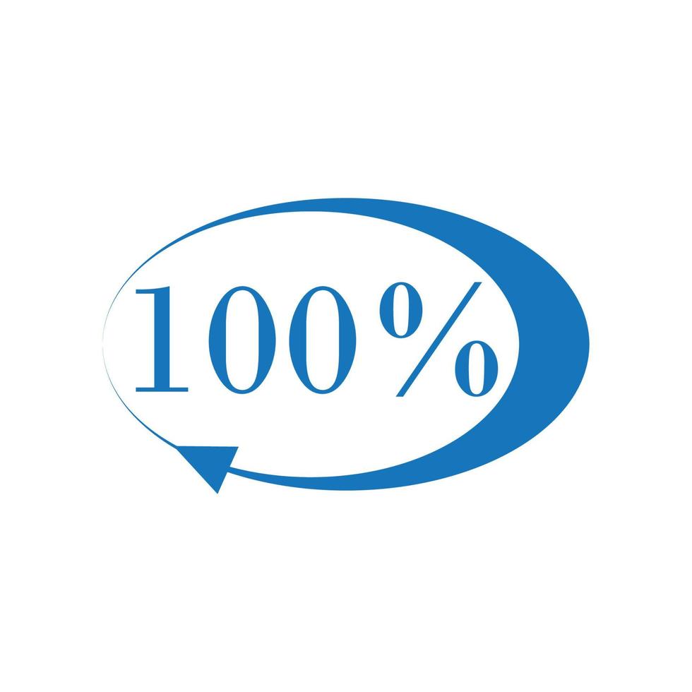 100 percent icon vector illustration design template