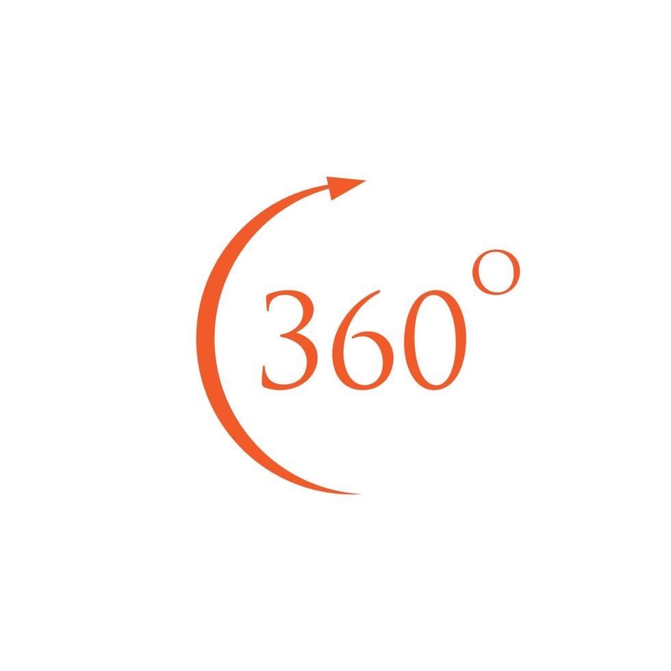 360 Degrees icon vector design template