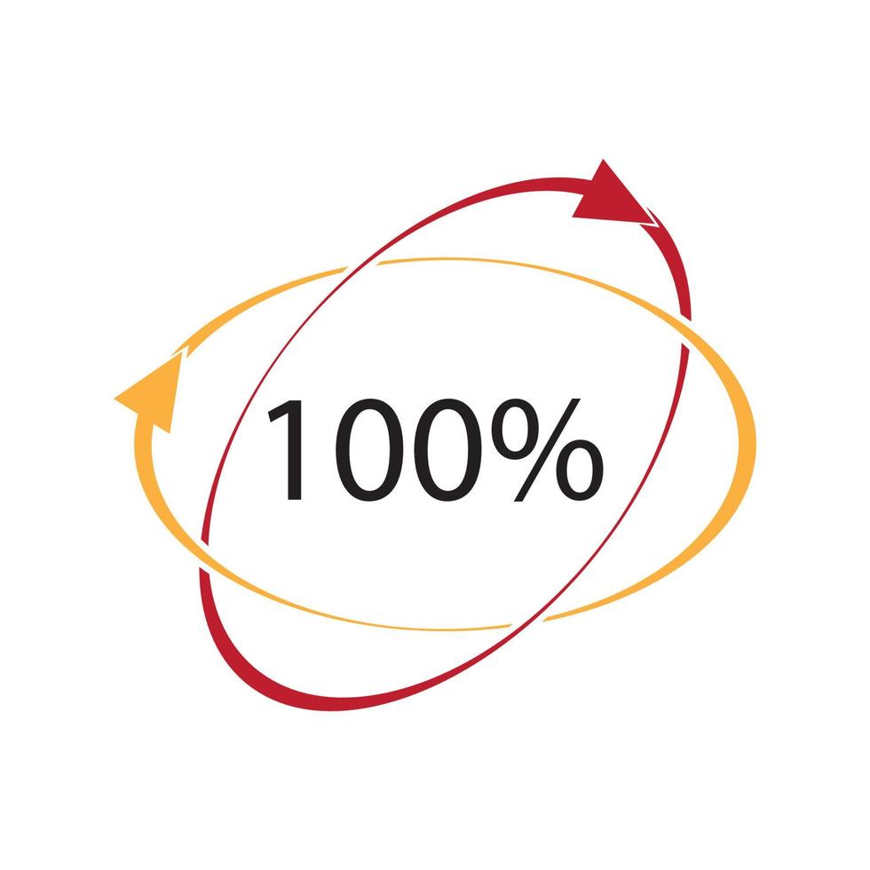 100 percent icon vector illustration design template