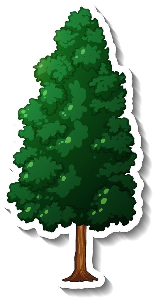 Tree sticker isolated on white background vector