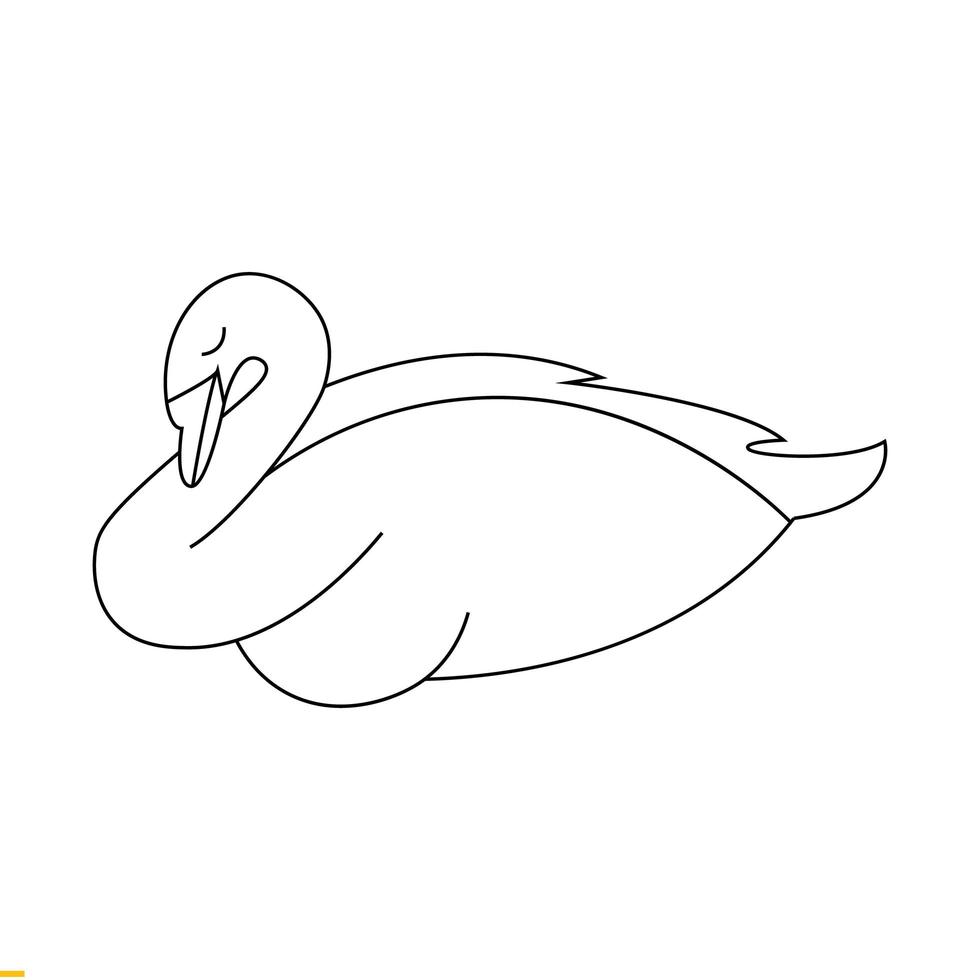 Duck Line Art Logo Template for Business and Company's vector