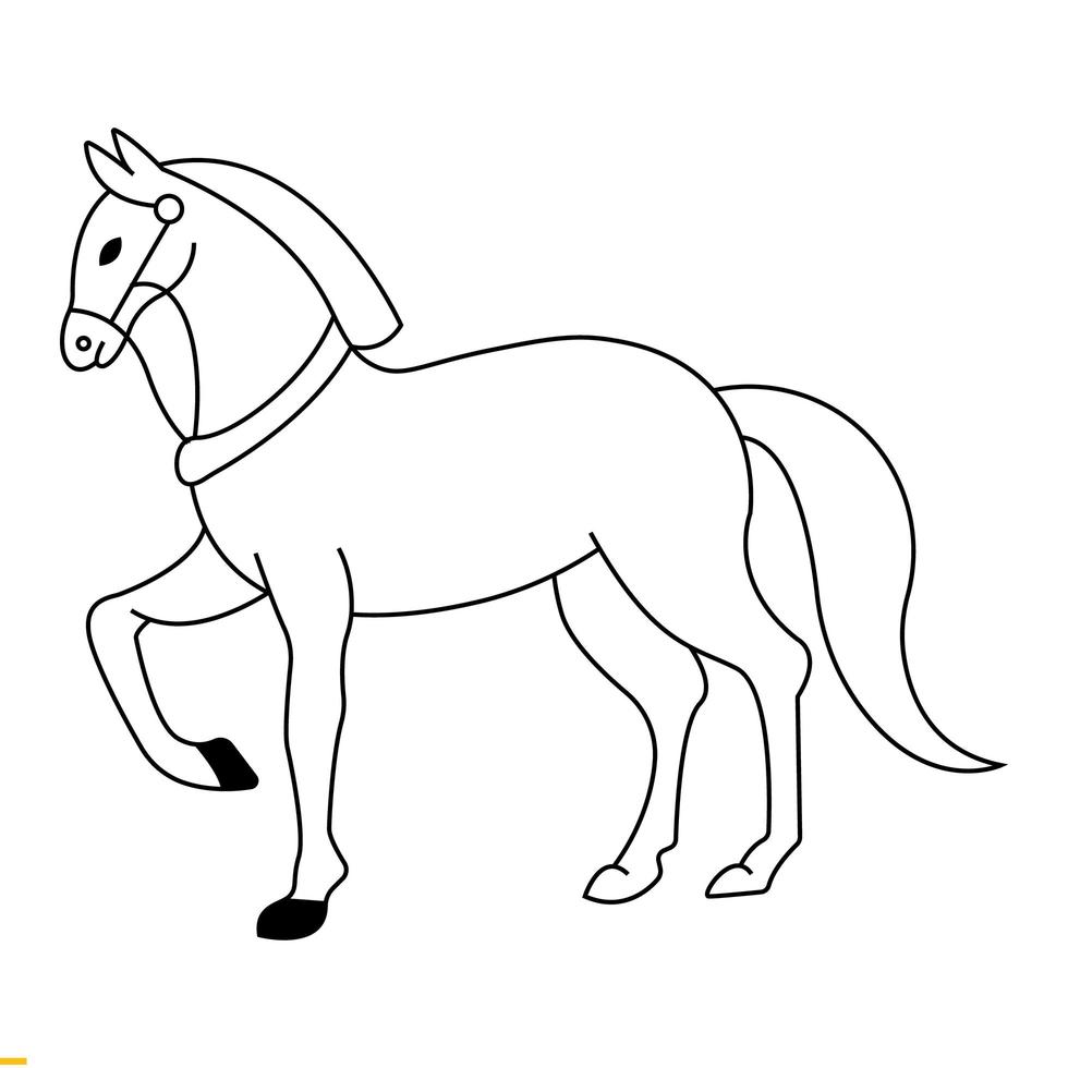 Diseño de logotipo de vector de arte de línea de caballo para negocios y empresa