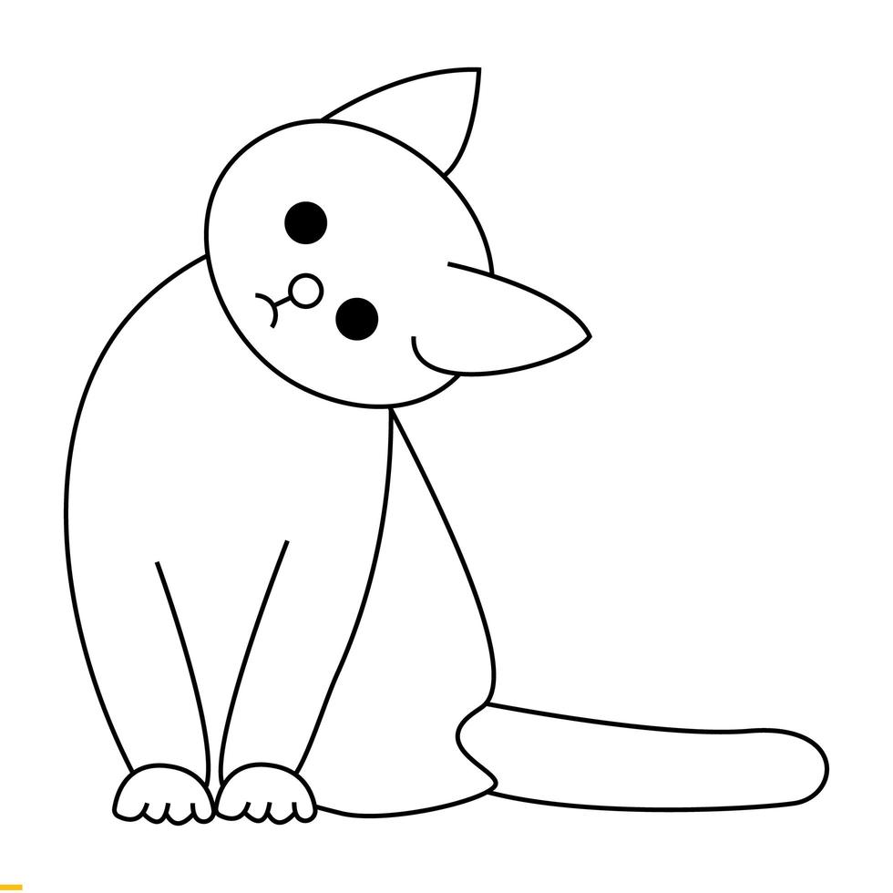 Cute Cat Line Art Design for Business and Companies vector