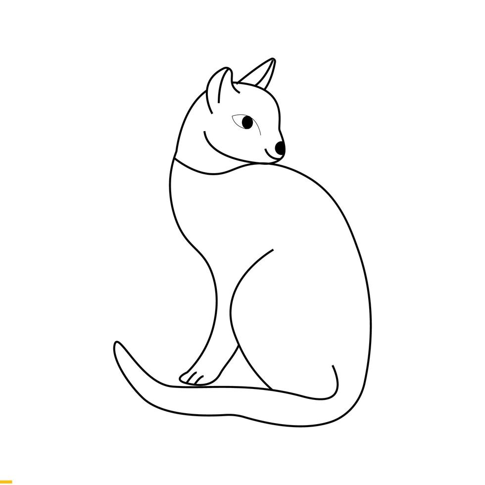 Cute Cat Line Art Design for Business and Companies vector