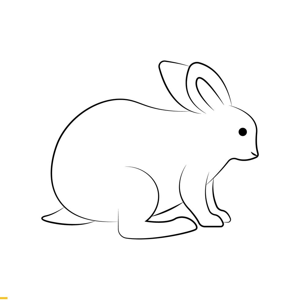 Rabbit Line Art Logo Template for Business and Company's vector