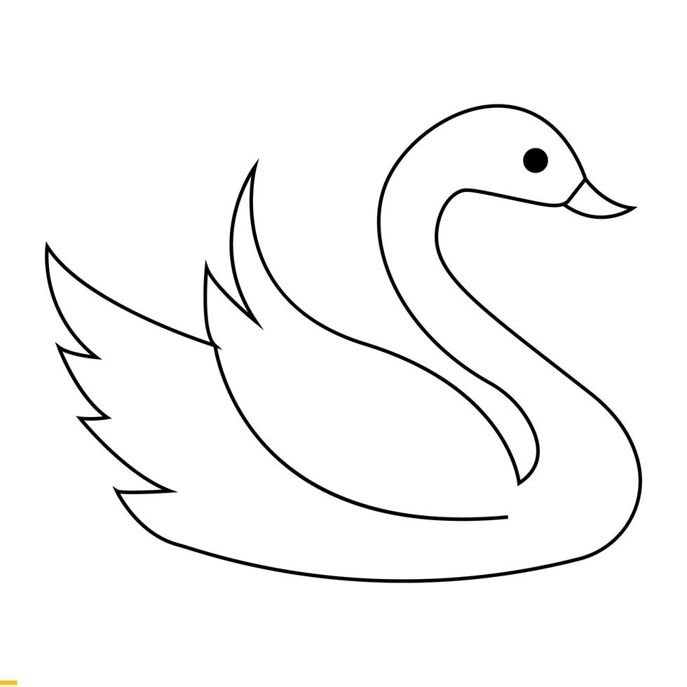 Plantilla de logotipo de arte de línea de pato para empresas y empresas. vector