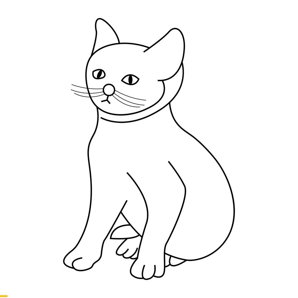 Cute Cat Line Art Design for Business and Companies vector