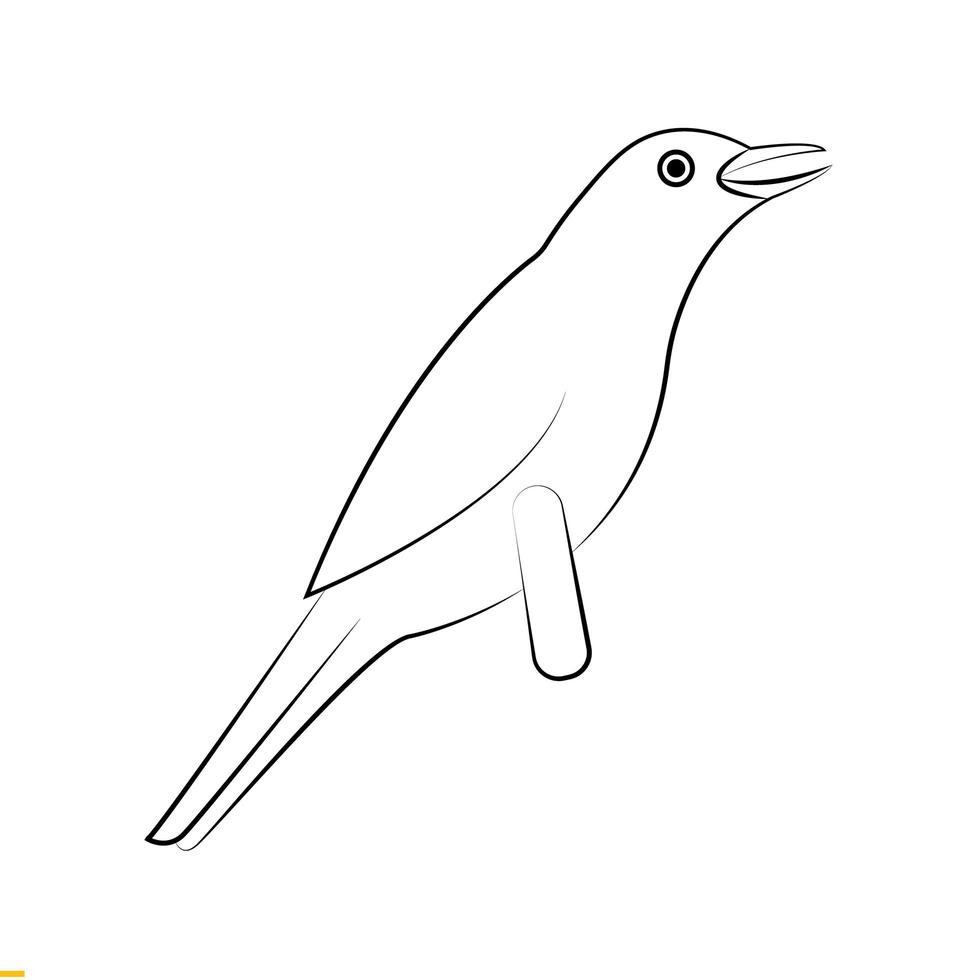 diseño de logotipo de vector de arte de línea de aves para negocios y empresa