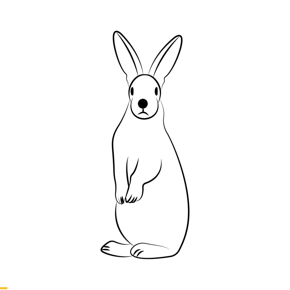 Rabbit Line Art Logo Template for Business and Company's vector