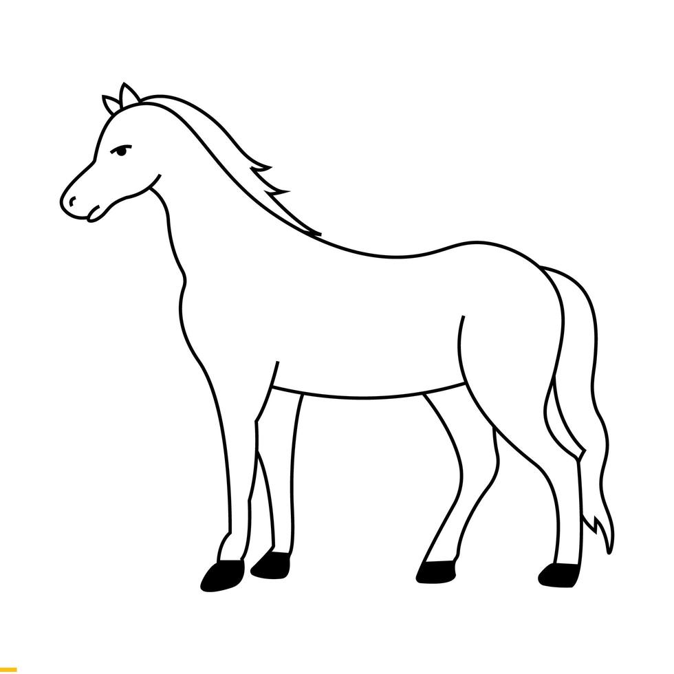 Diseño de logotipo de vector de arte de línea de caballo para negocios y empresa