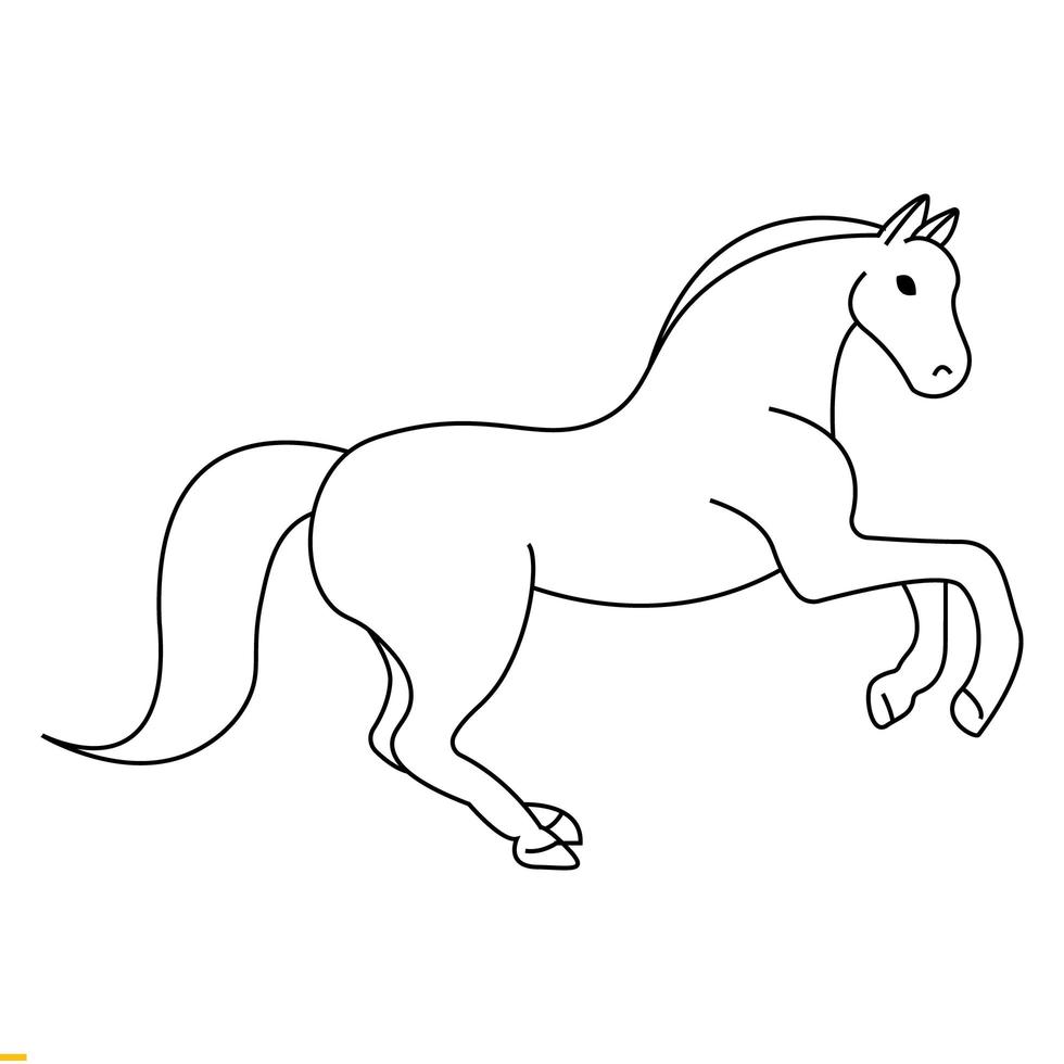 Diseño de logotipo de vector de arte de línea de caballo para negocios y empresa