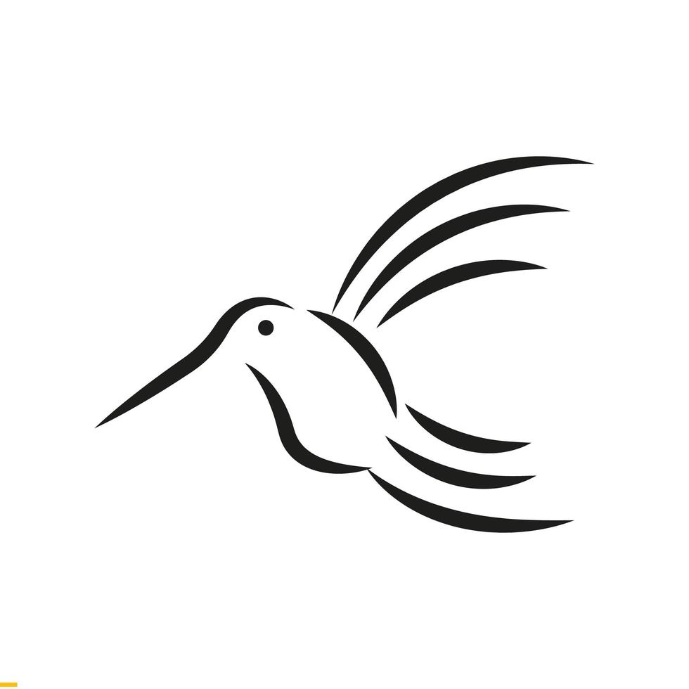 diseño de logotipo de vector de arte de línea de aves para negocios y empresa