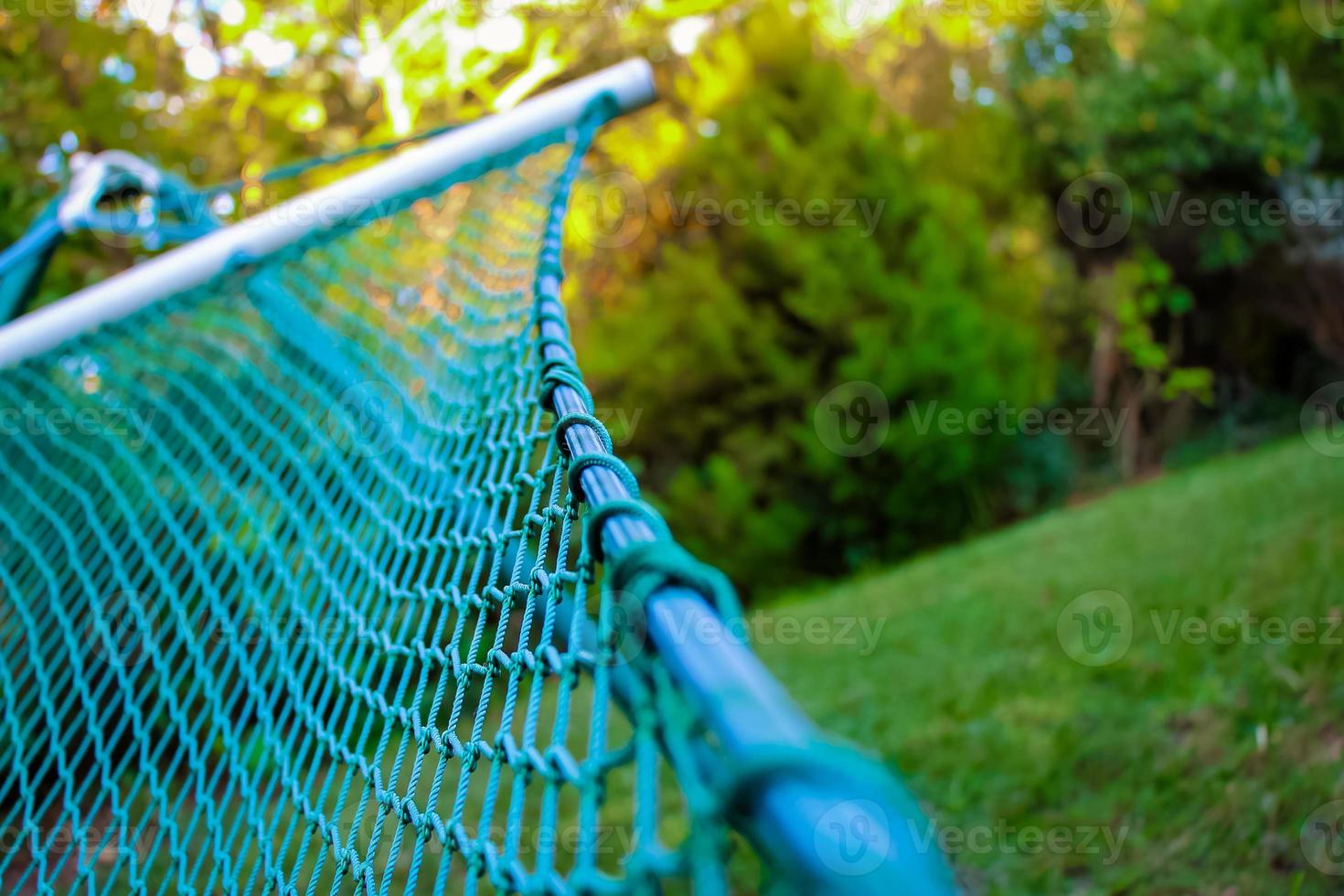 Close up of a hammock in a pastoral location photo