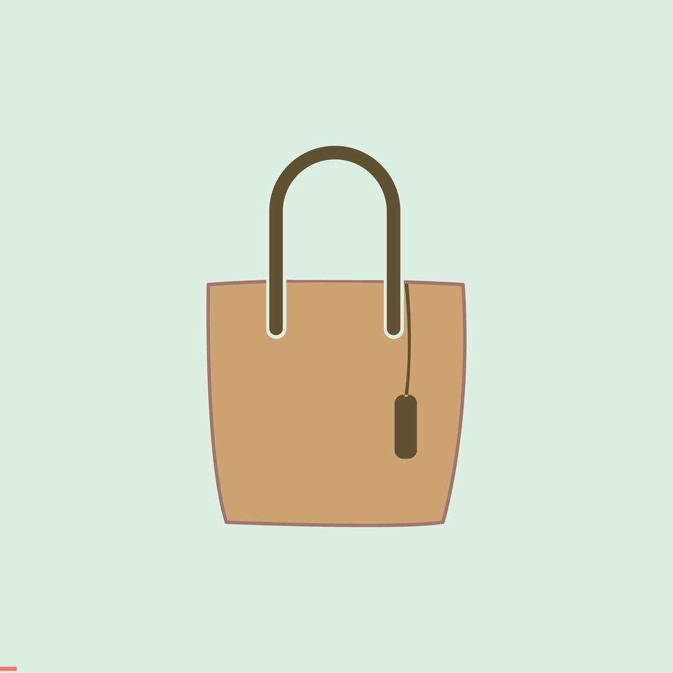 Logotipo de bolsa de compras de comercio electrónico para empresas y empresas. vector