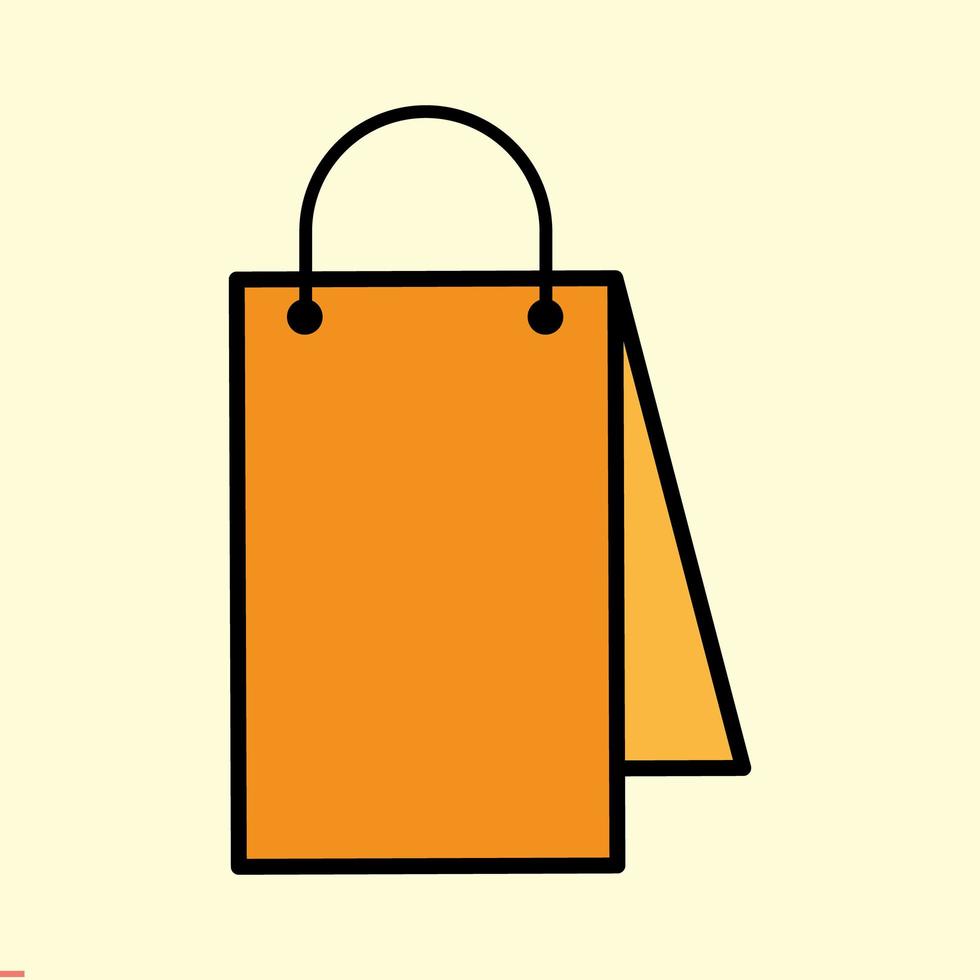 Logotipo de bolsa de compras de comercio electrónico para empresas y empresas. vector
