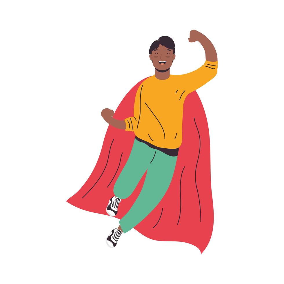 afro super dad vector