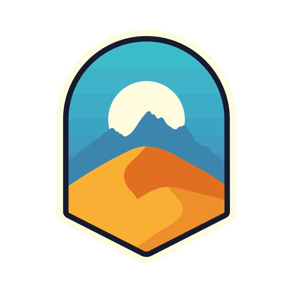 adventure emblem desert vector