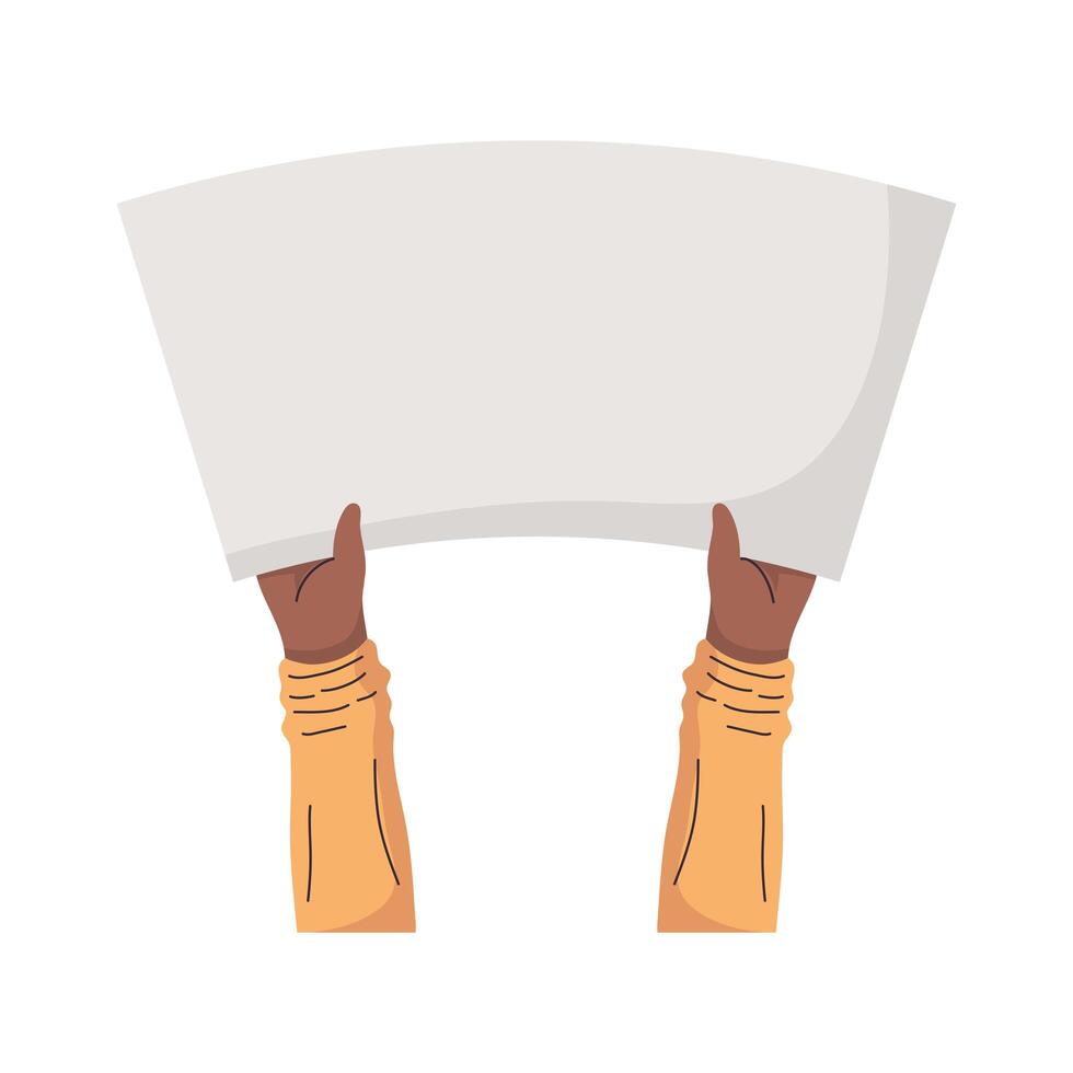 afro activist hands vector