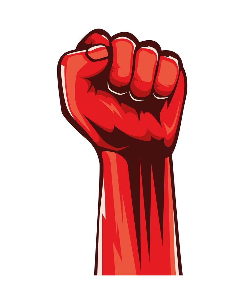 revolutionary hand fist vector