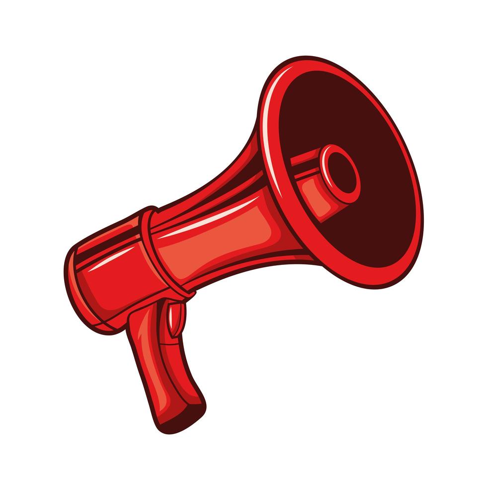 red color megaphone vector