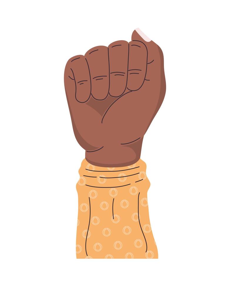 afro activist hand vector