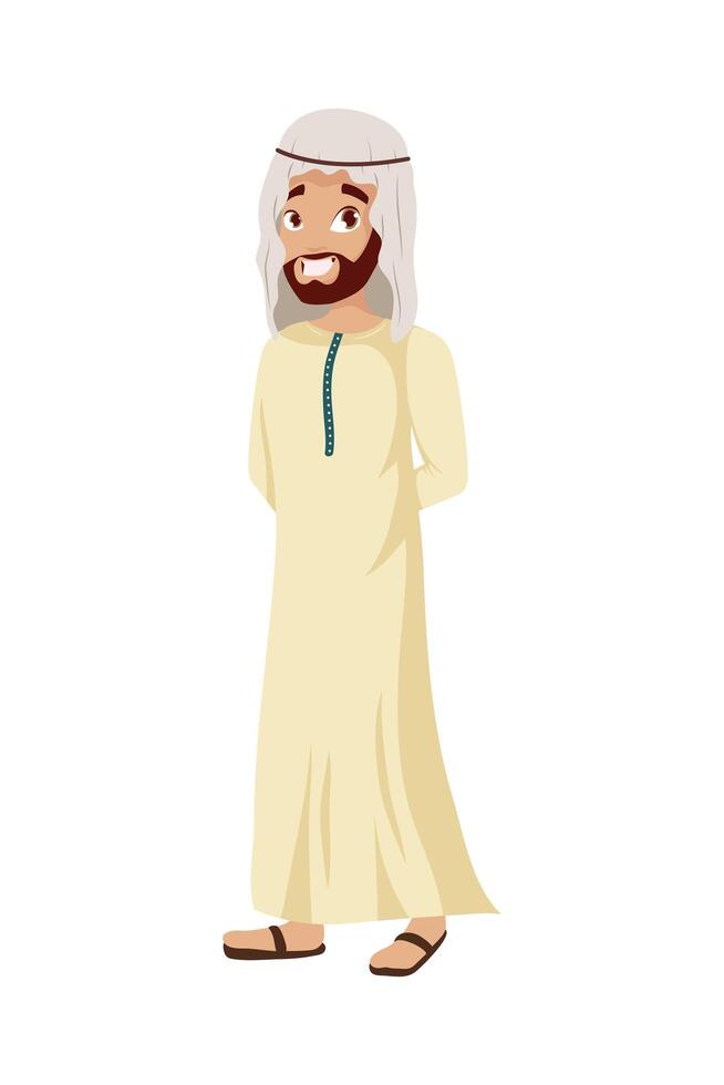 muslim man standing vector