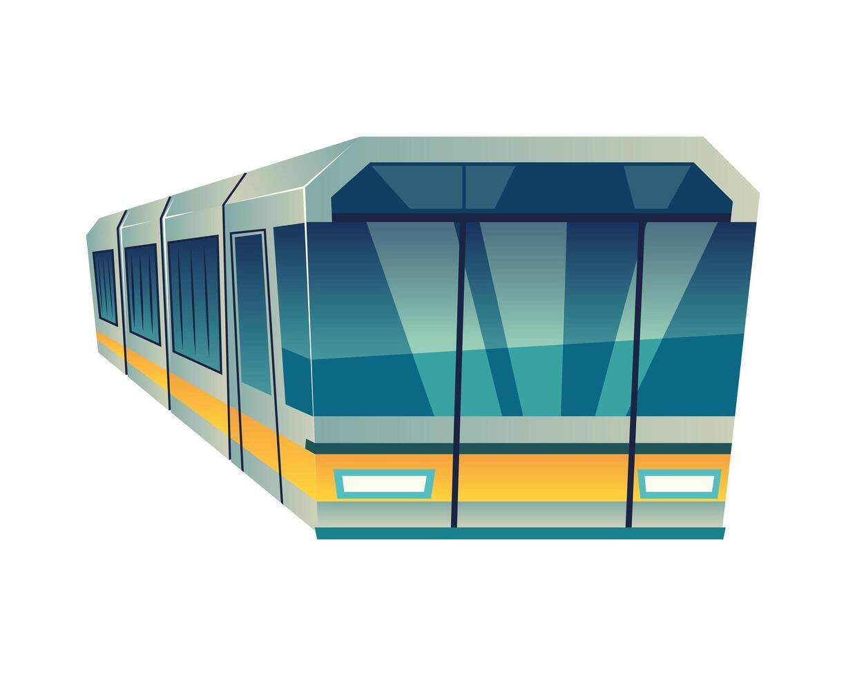 icono de transporte de metro vector