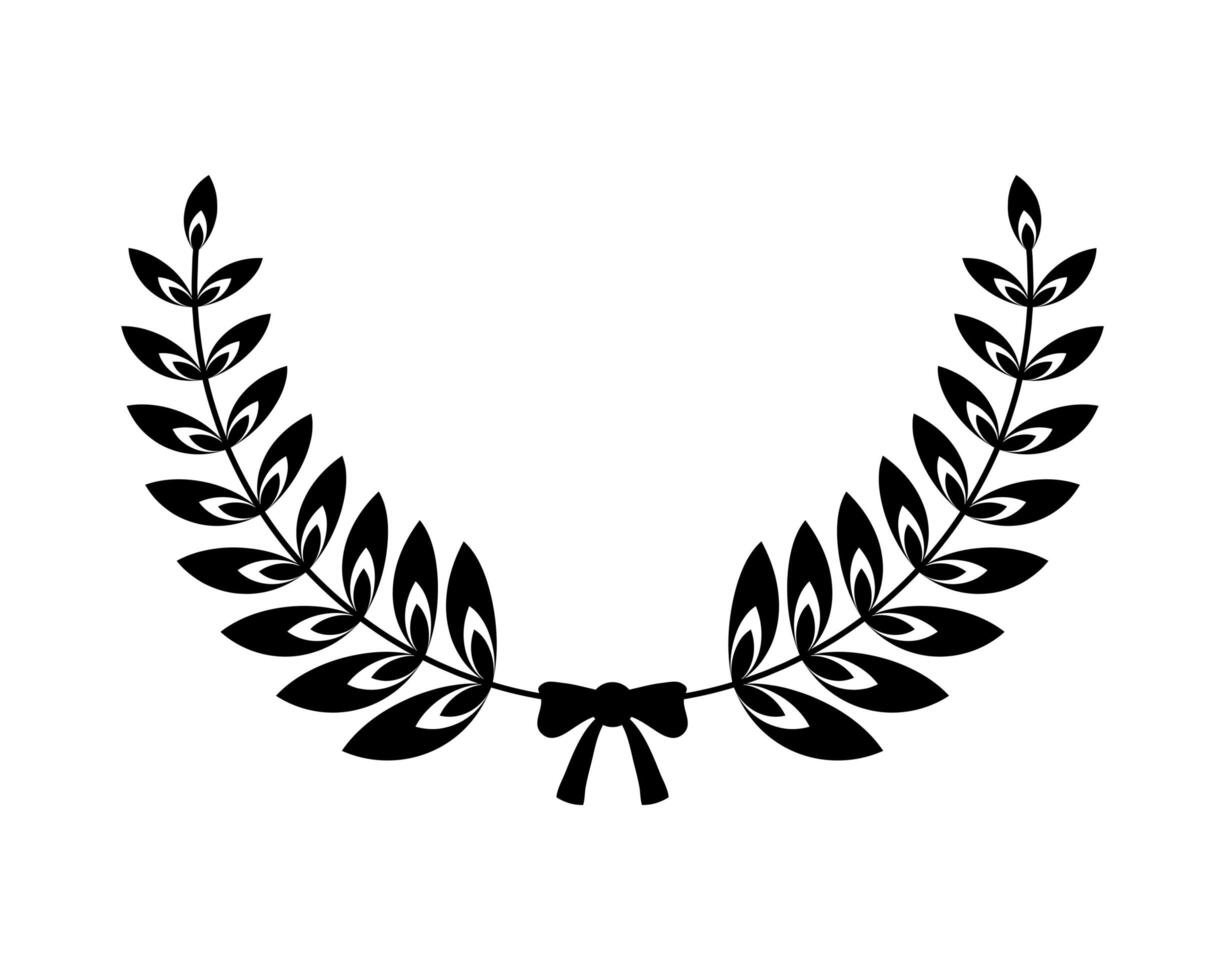 laurel wreath silhouette vector