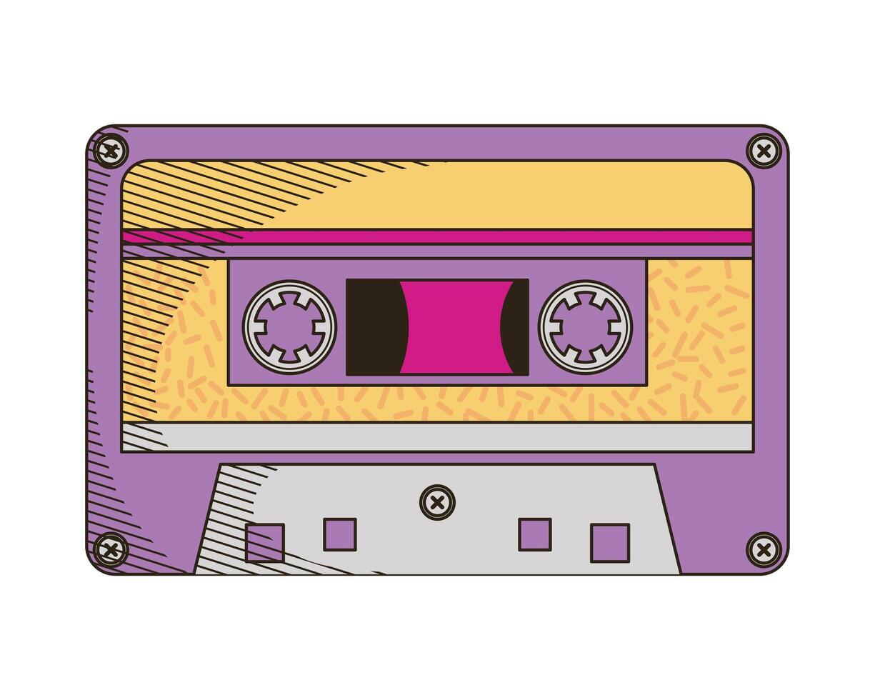 cassette retro device vector
