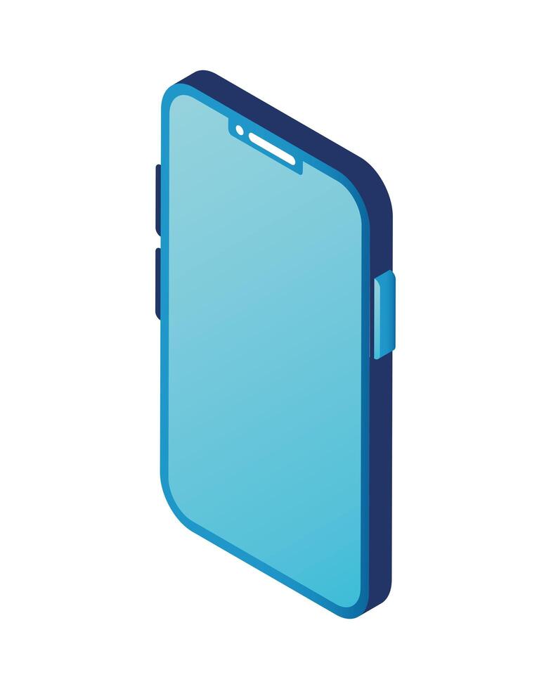 isometric smartphone device vector