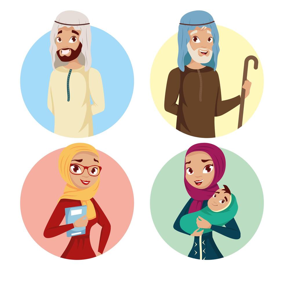 persons muslim culture vector