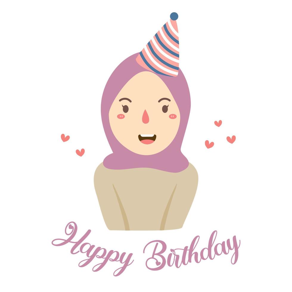 Blessing Sticker Happy Birthday Girl vector