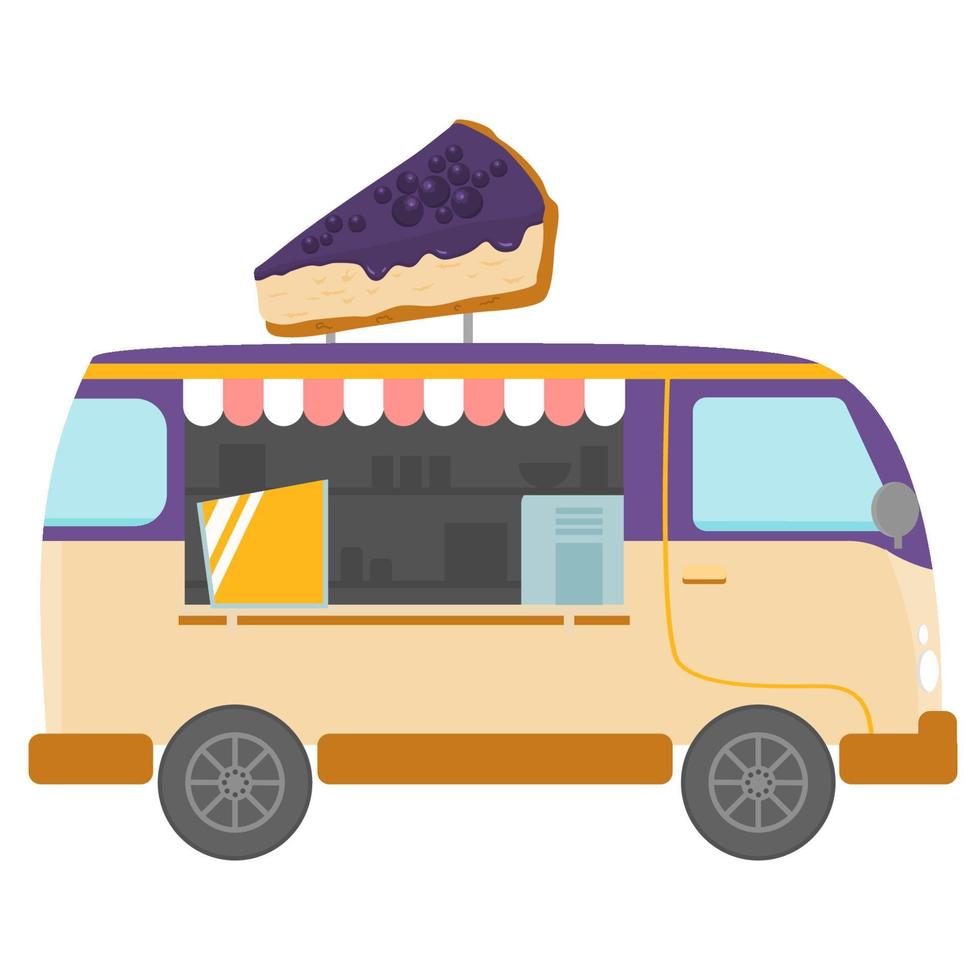 cheesecake food truck vector design