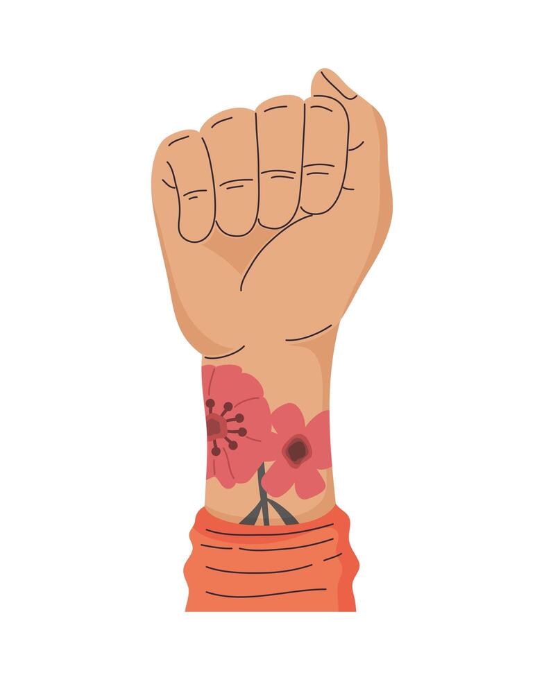 activist fist hand vector