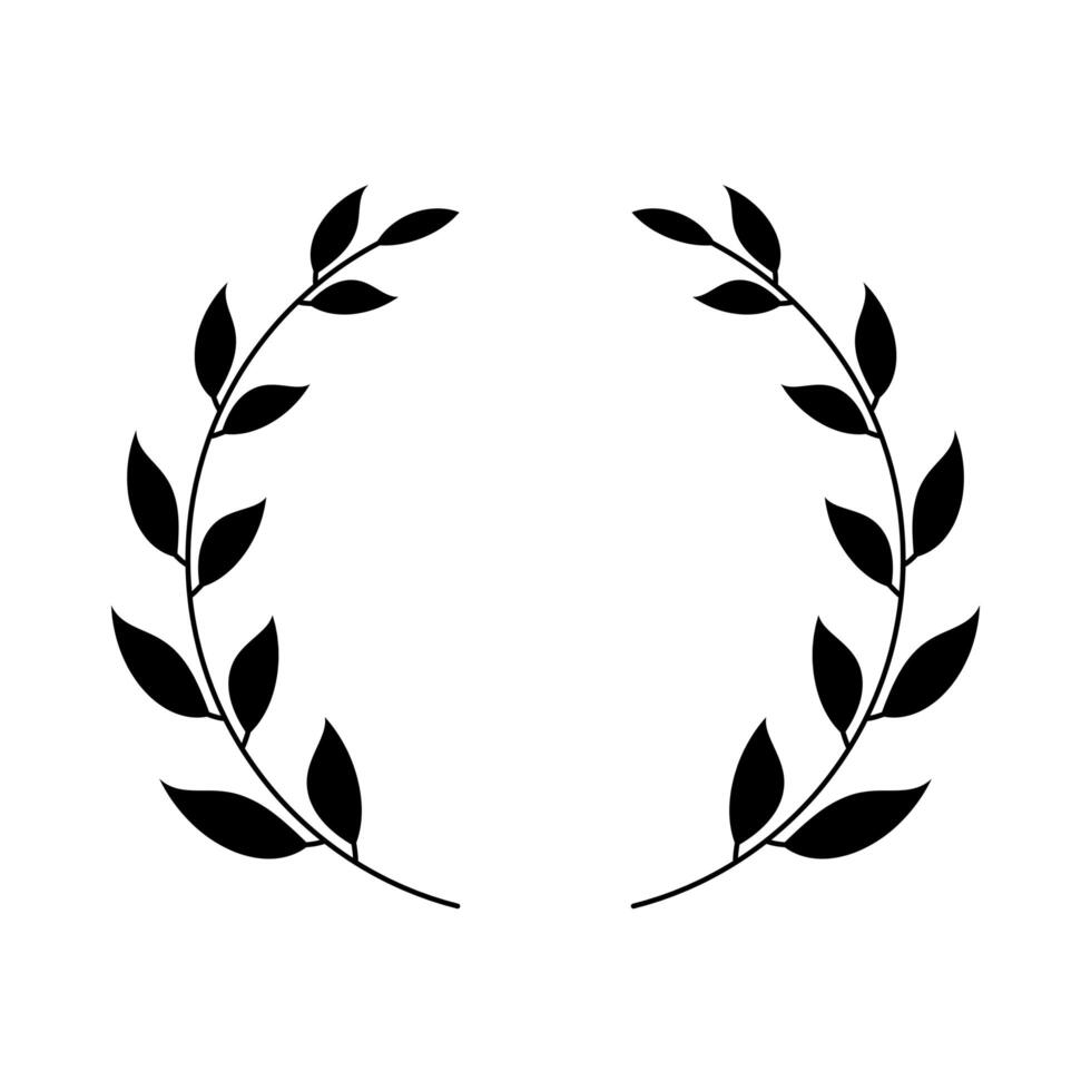 laurel crown silhouette vector