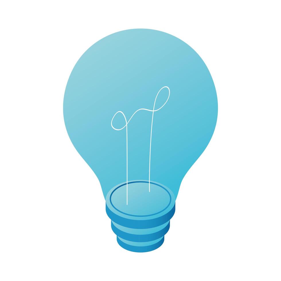 bulb light isometric vector