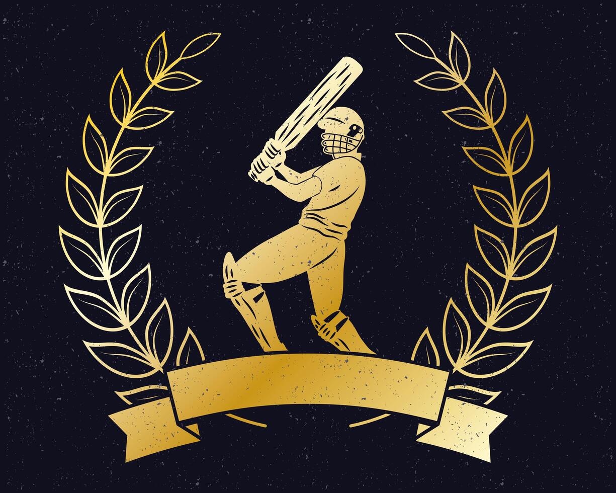 cricket golden wreath vector