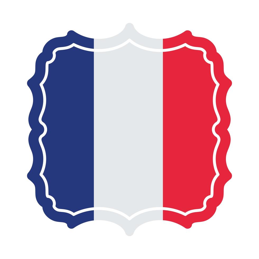 french stamp design vector