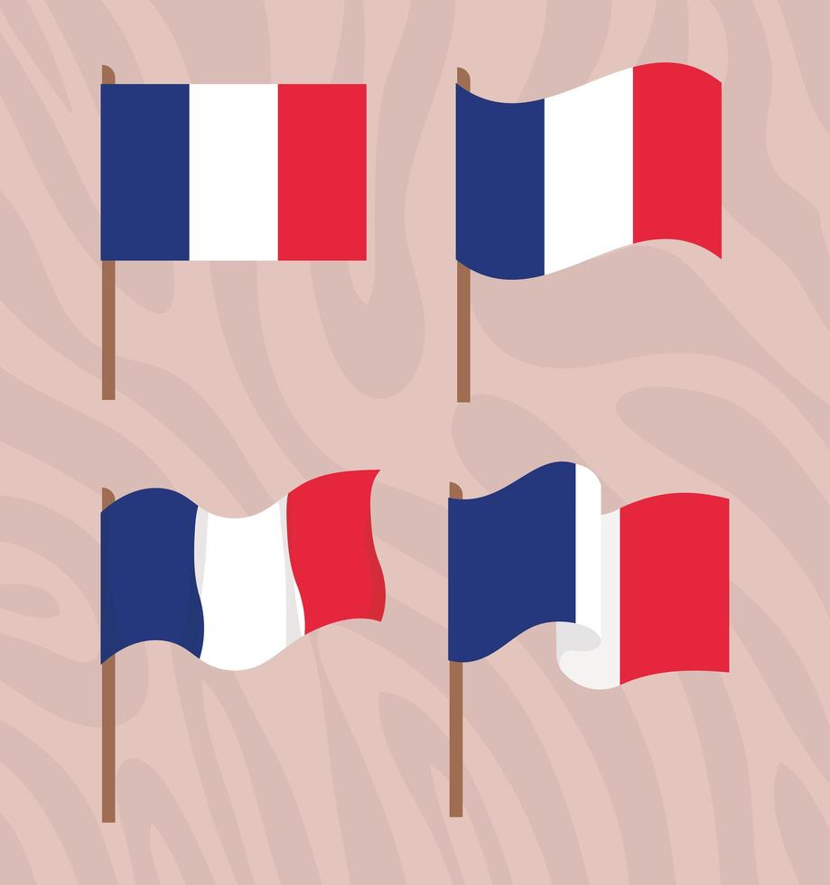 french flags pack 3700685 Vector Art at Vecteezy